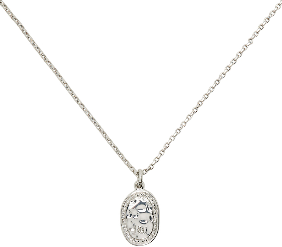 Recto Silver Mini Pendant Necklace Recto