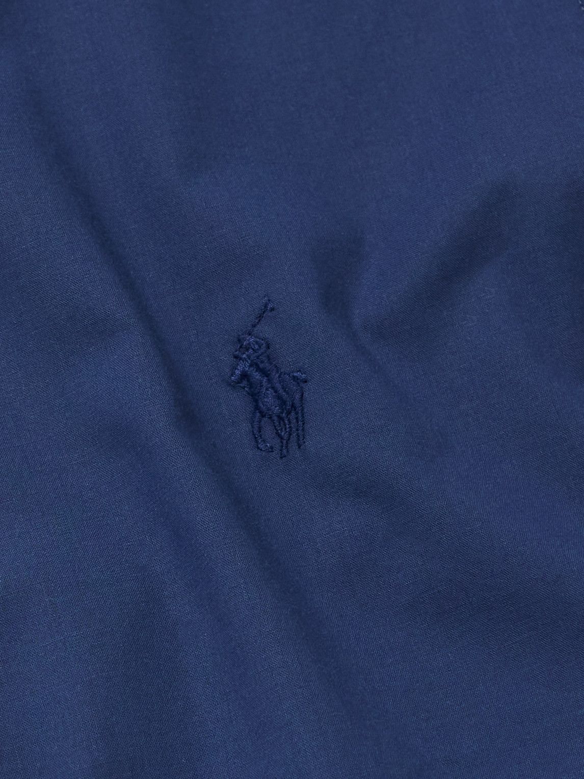 Polo Ralph Lauren - Button-Down Collar Logo-Embroidered Cotton-Blend Poplin Shirt - Blue