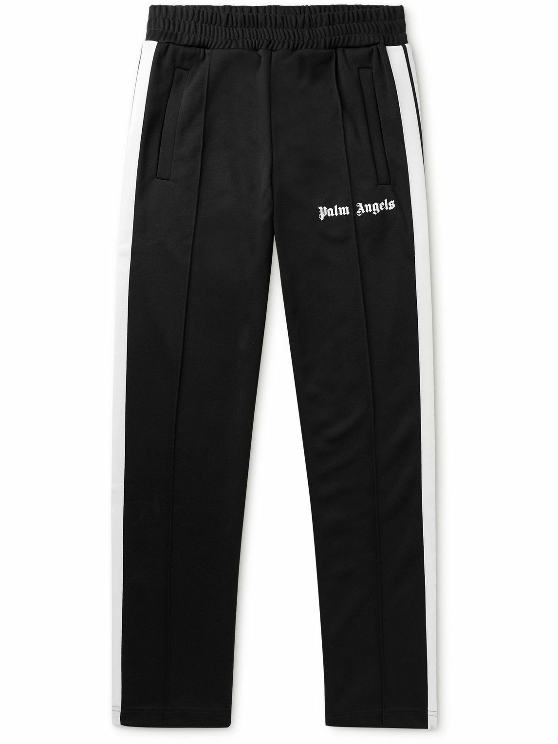 Photo: Palm Angels - Straight-Leg Striped Tech-Jersey Track Pants - Black