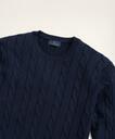 Brooks Brothers Men's Big & Tall Supima Cotton Cable Crewneck Sweater | Navy
