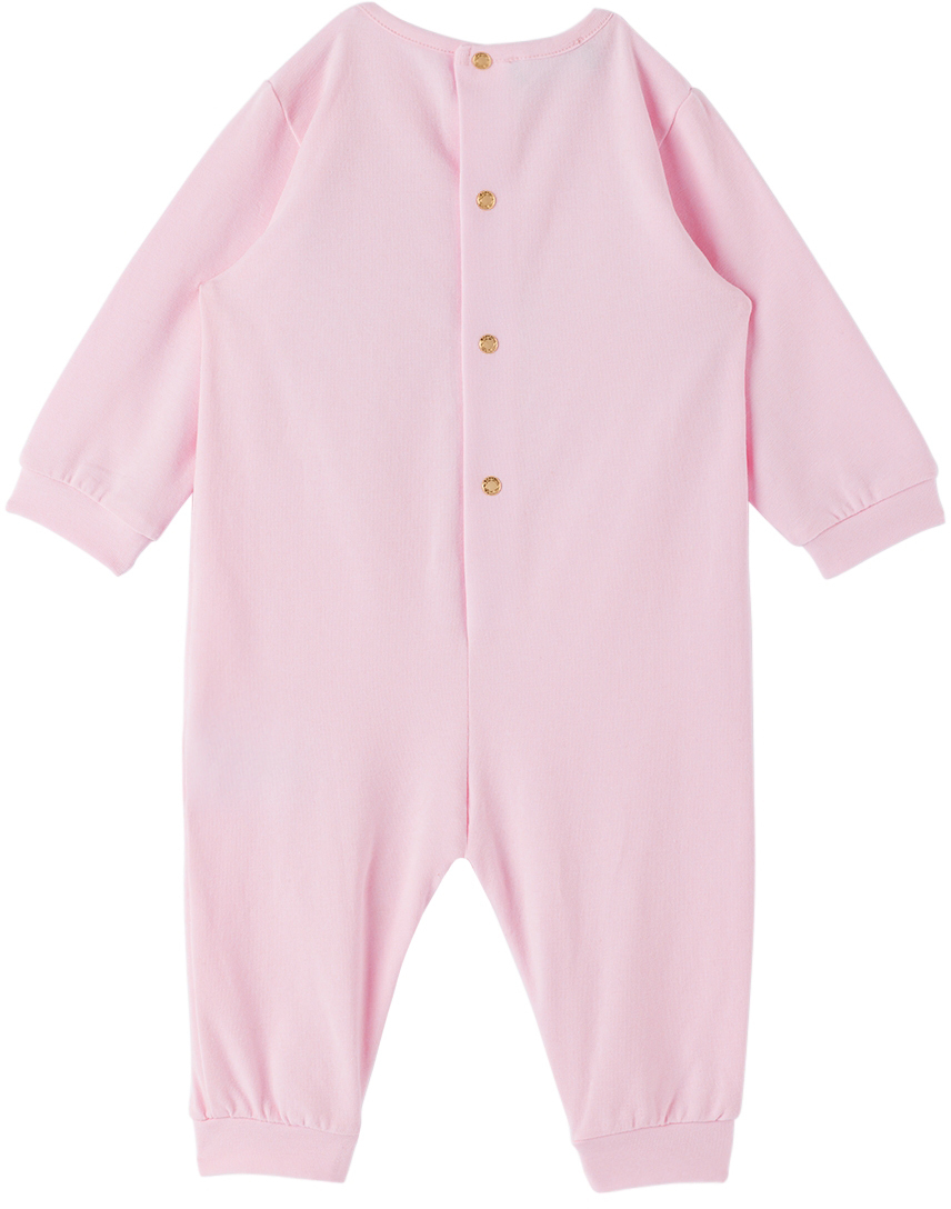 Versace Baby Pink 'Donatella' Bodysuit & Bib Set Versace