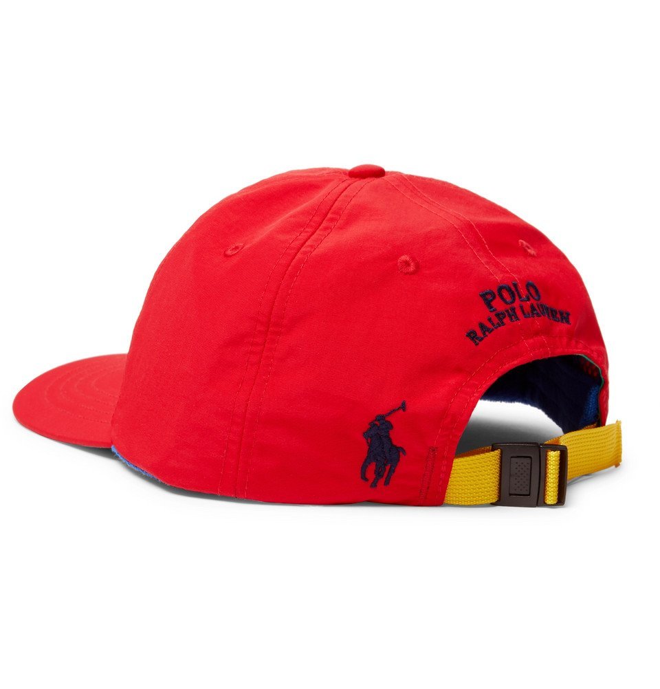 polo cap black red