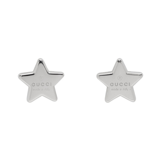 Gucci Silver Logo Star Earrings Gucci