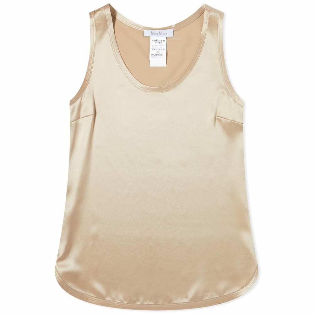 Max Mara Women's Cesare Silky Vest Top in Beige Max Mara