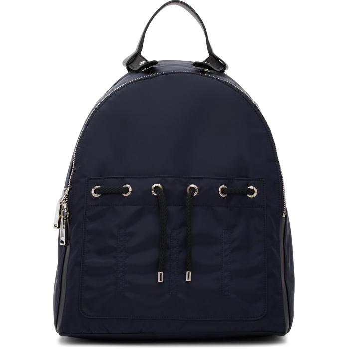 Jil Sander Blue Nylon Backpack Jil Sander