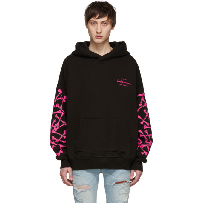 black and pink amiri jeans