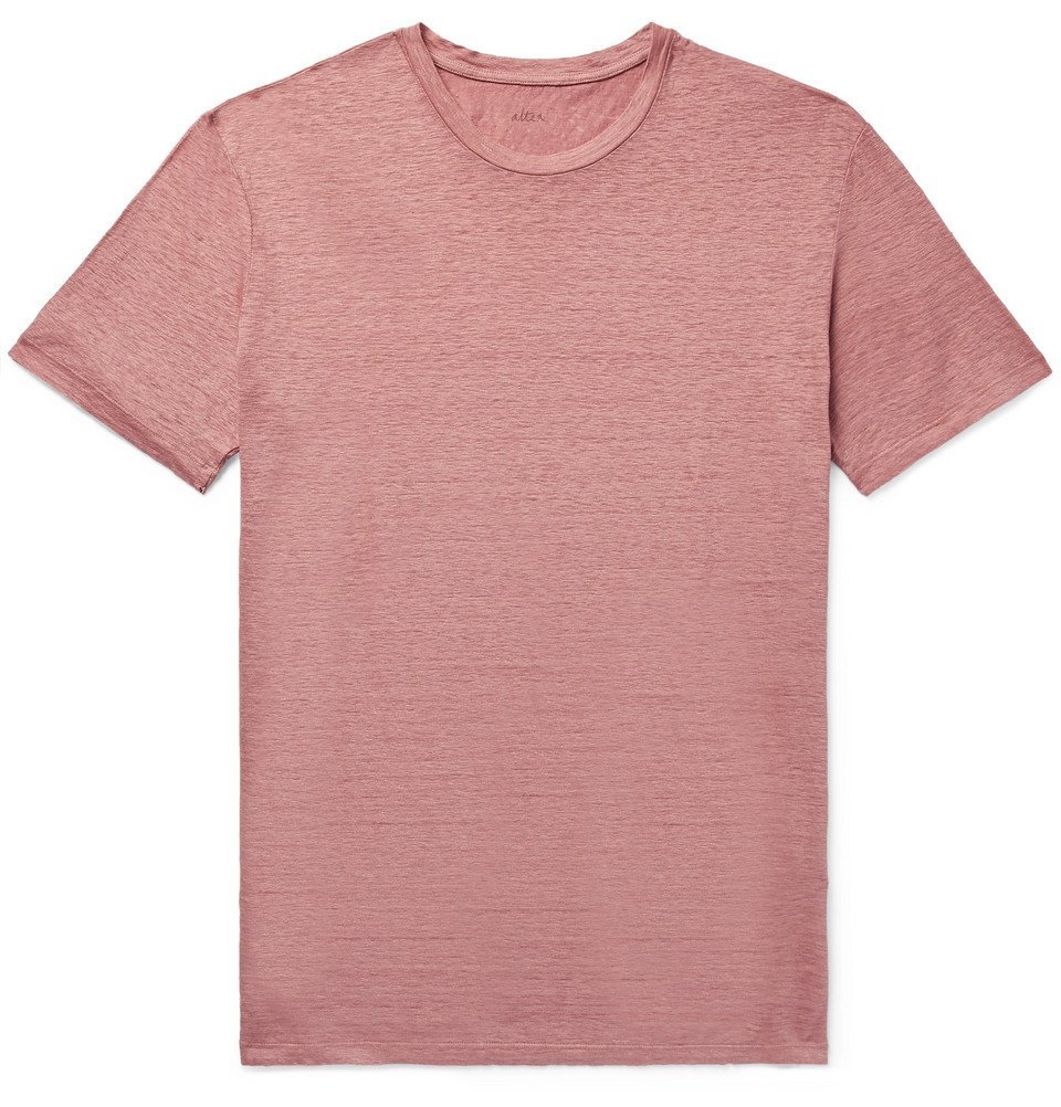 pink linen t shirt