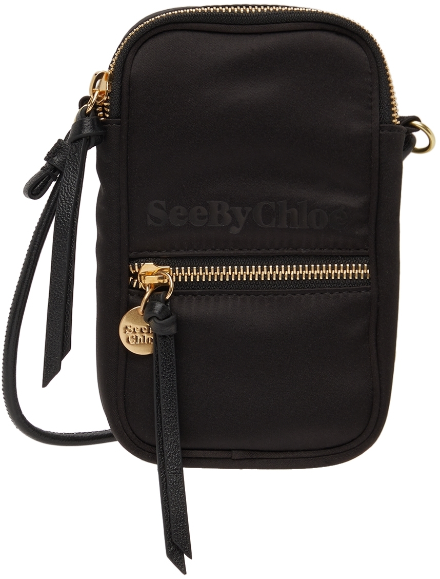 See by Chloe Black Tilda Flat Phone Pouch See by Chloe