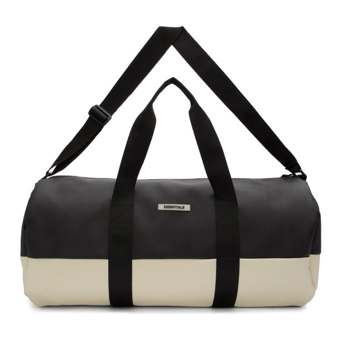 black canvas duffle bag