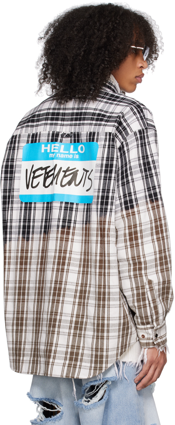 VETEMENTS White 'My Name Is' Shirt Vetements