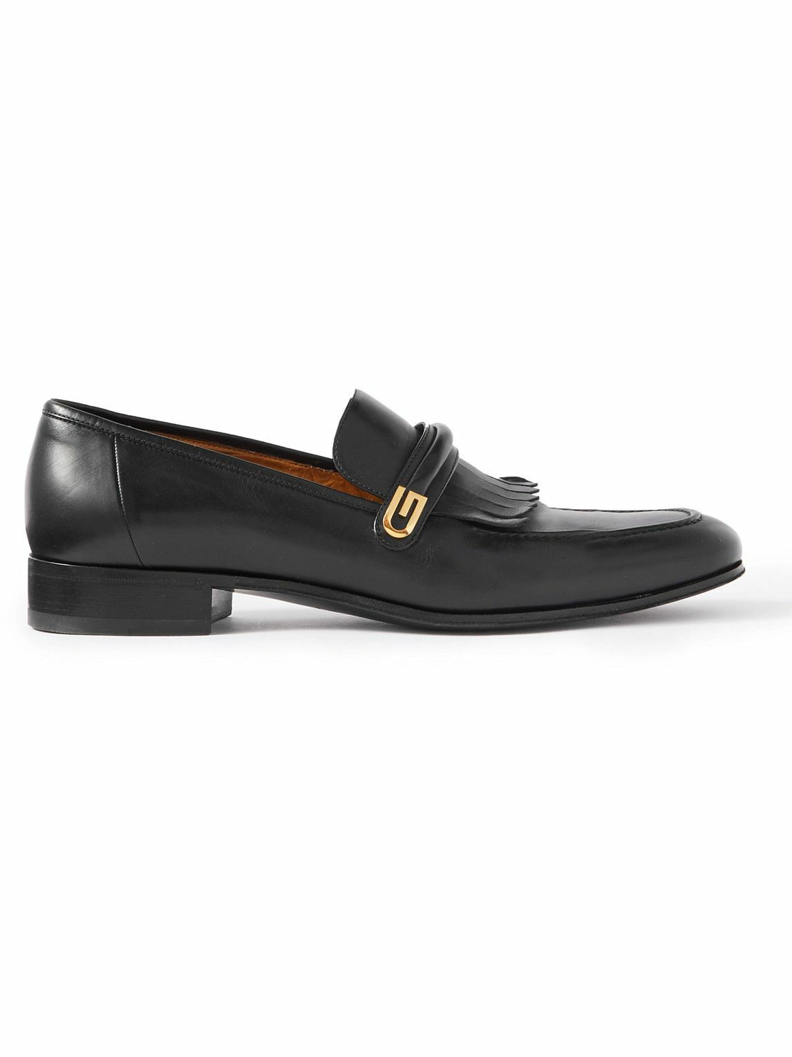GUCCI - Fringed Leather Loafers - Black Gucci