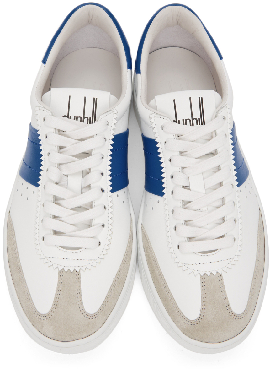 Dunhill White & Blue Court Legacy Sneakers Dunhill