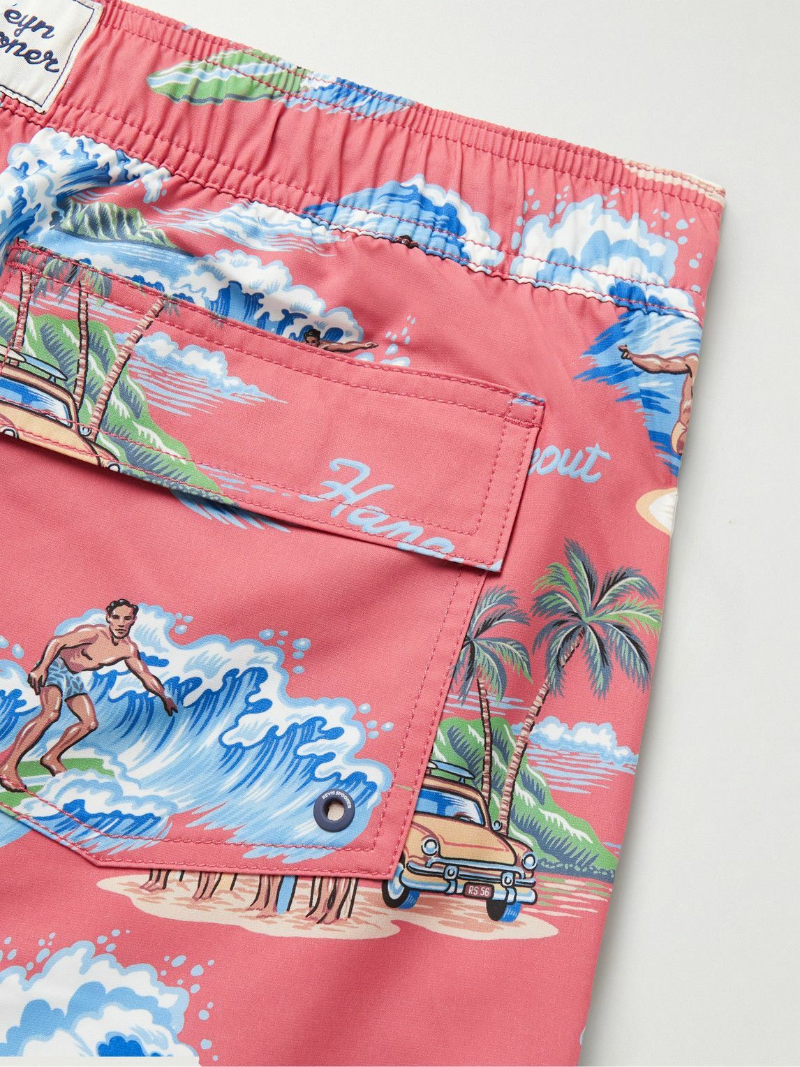 Reyn Spooner - Waveriders Straight-Leg Long-Length Printed Swim Shorts ...