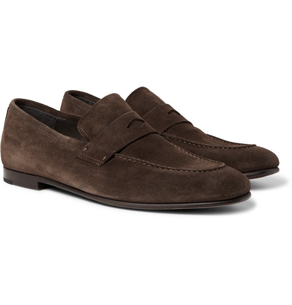Dunhill - Chiltern Suede Penny Loafers - Men - Dark brown Dunhill