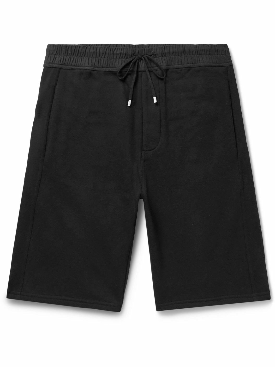 SAINT LAURENT - Straight-Leg Cotton-Jersey Drawstring Bermuda Shorts ...