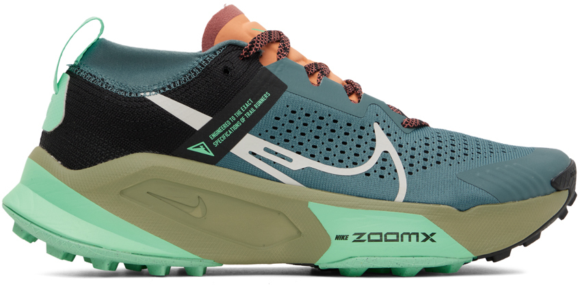 Nike Blue & Green ZoomX Zegama Sneakers Nike