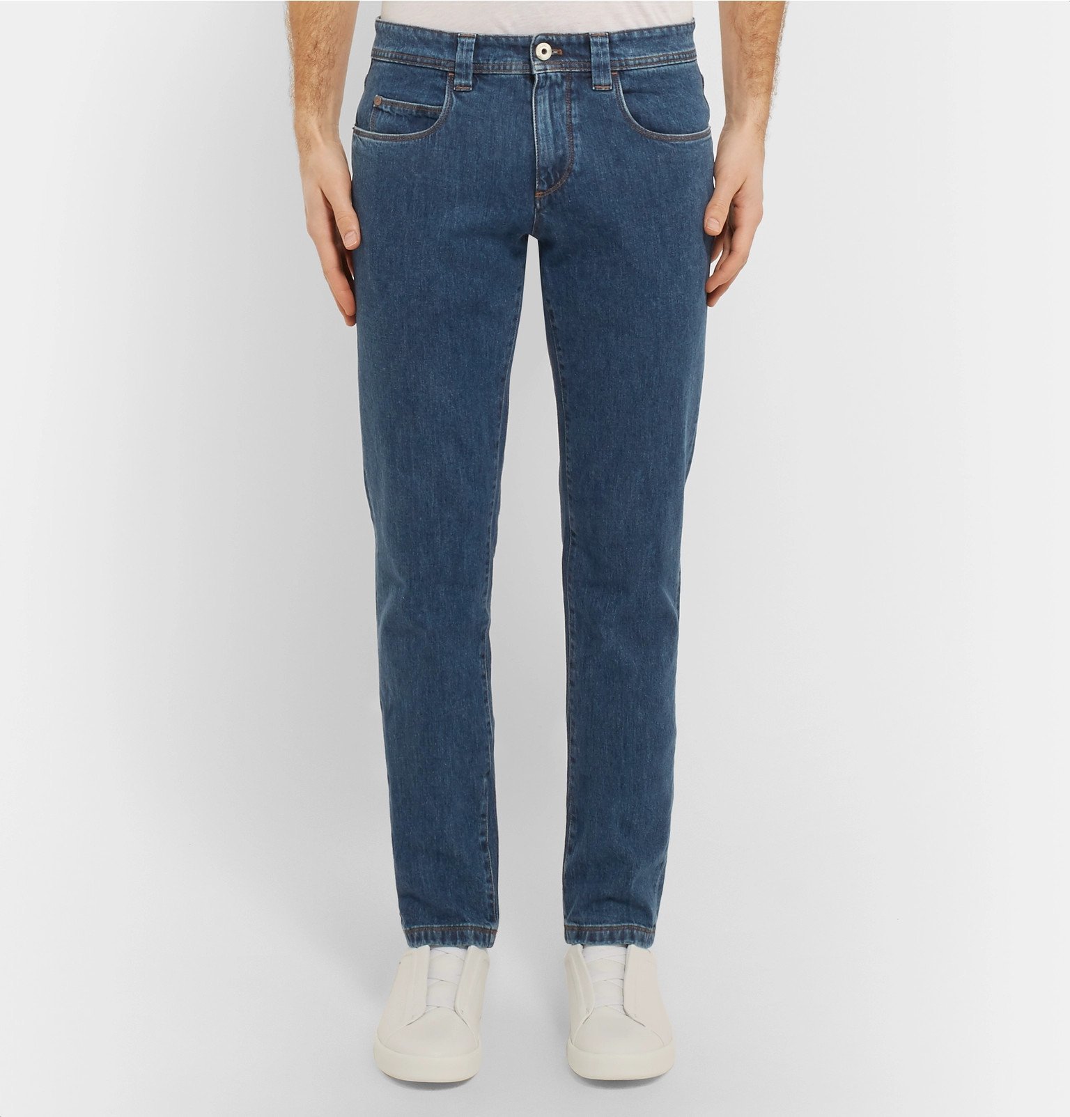 Loro Piana - Skinny-Fit Stretch-Denim Jeans - Blue Loro Piana