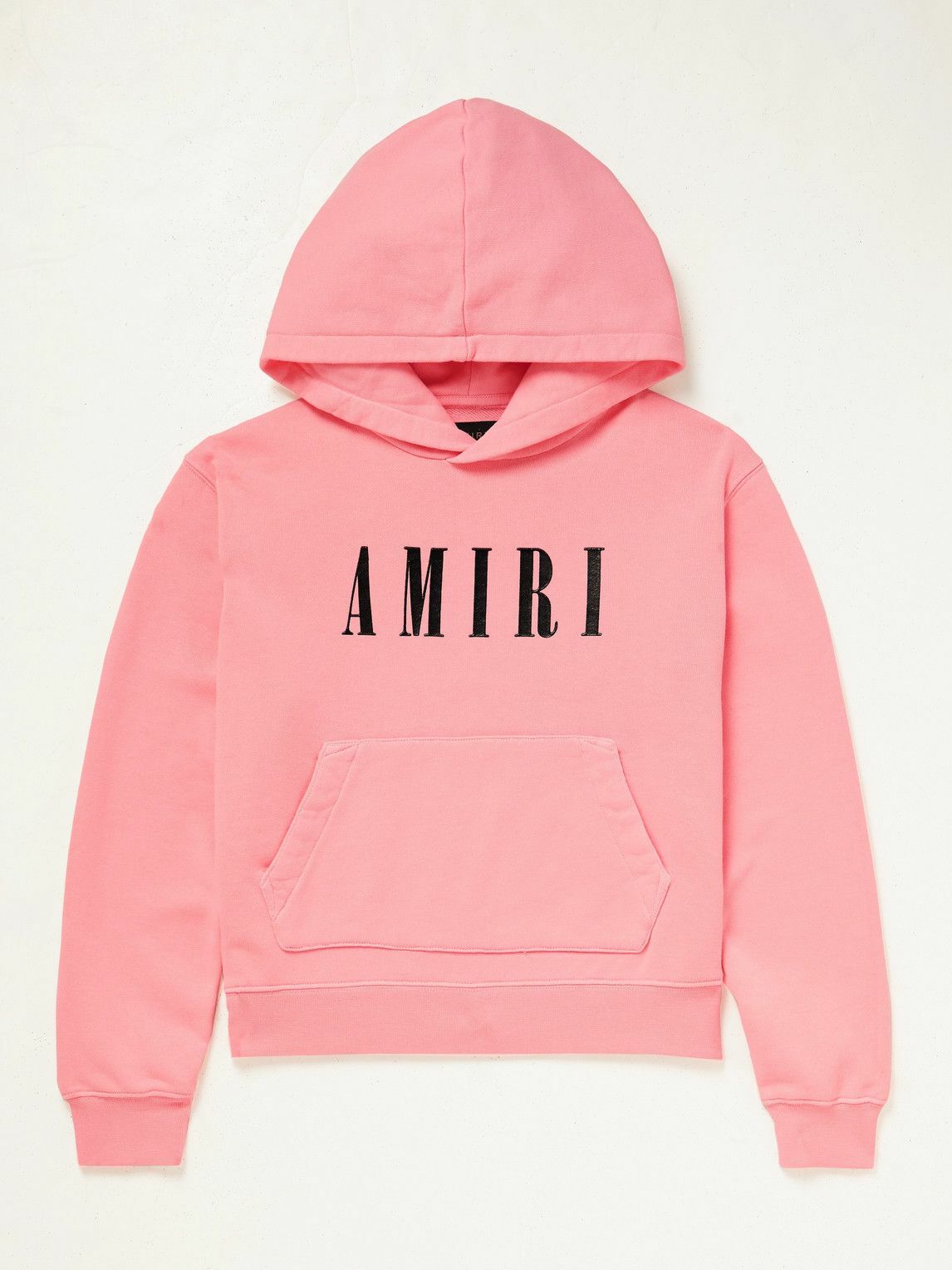 AMIRI KIDS LogoPrint CottonJersey Hoodie Pink