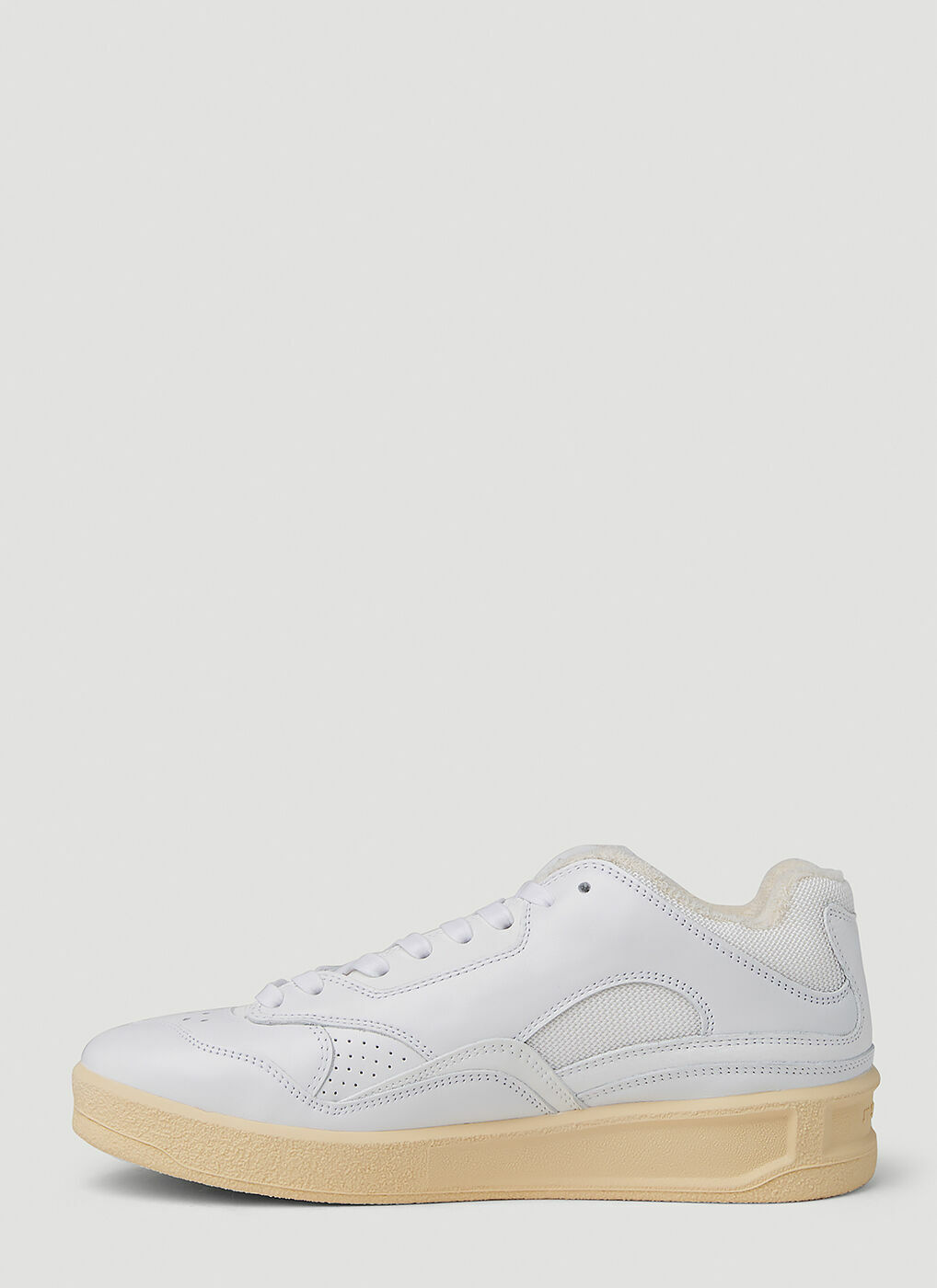 Basket Lo Sneakers in White Jil Sander