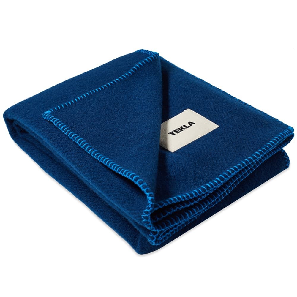 Tekla Fabrics Pure New Wool Blanket in Blue Tekla Fabrics