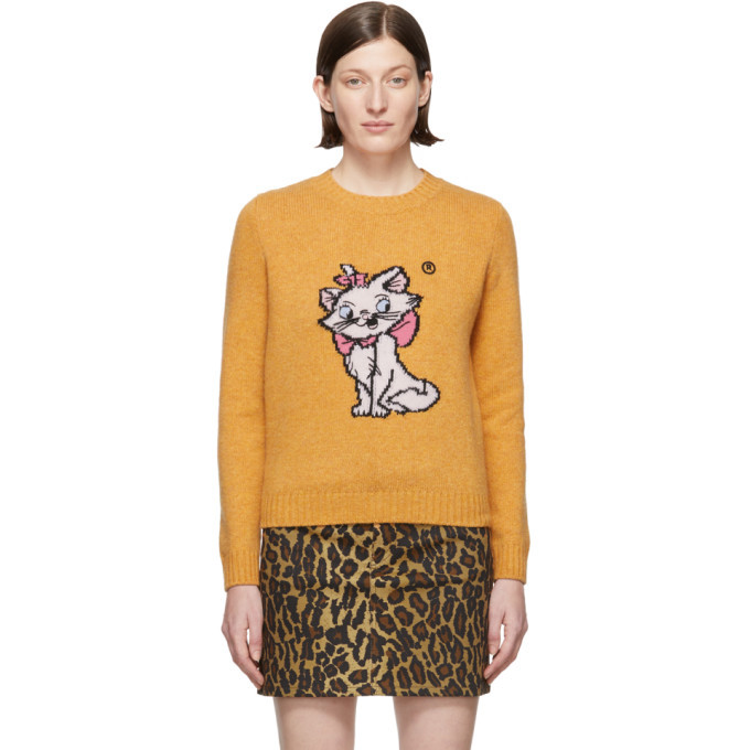 Miu Miu Orange Disney Edition Wool Aristocats Sweater Miu Miu