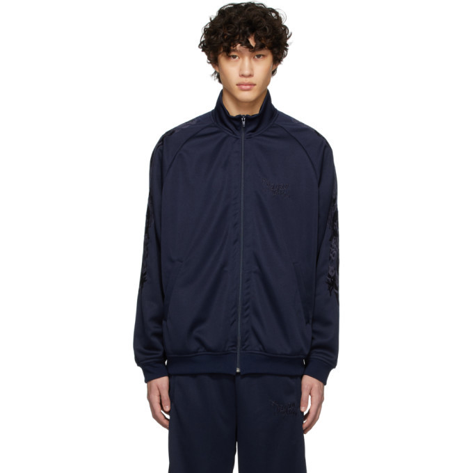 Doublet Navy Chaos Embroidery Track Jacket Doublet