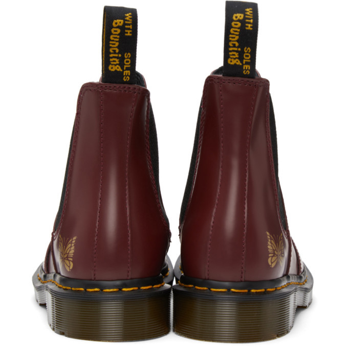 Needles Burgundy Dr. Martens Edition 2976 Snaffle Chelsea Boots Needles