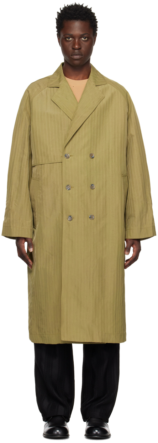 Song for the Mute Green Long Trench Coat Song for the Mute