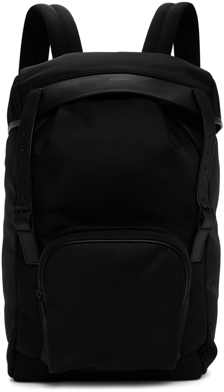 Saint Laurent Black City Flap Backpack Saint Laurent