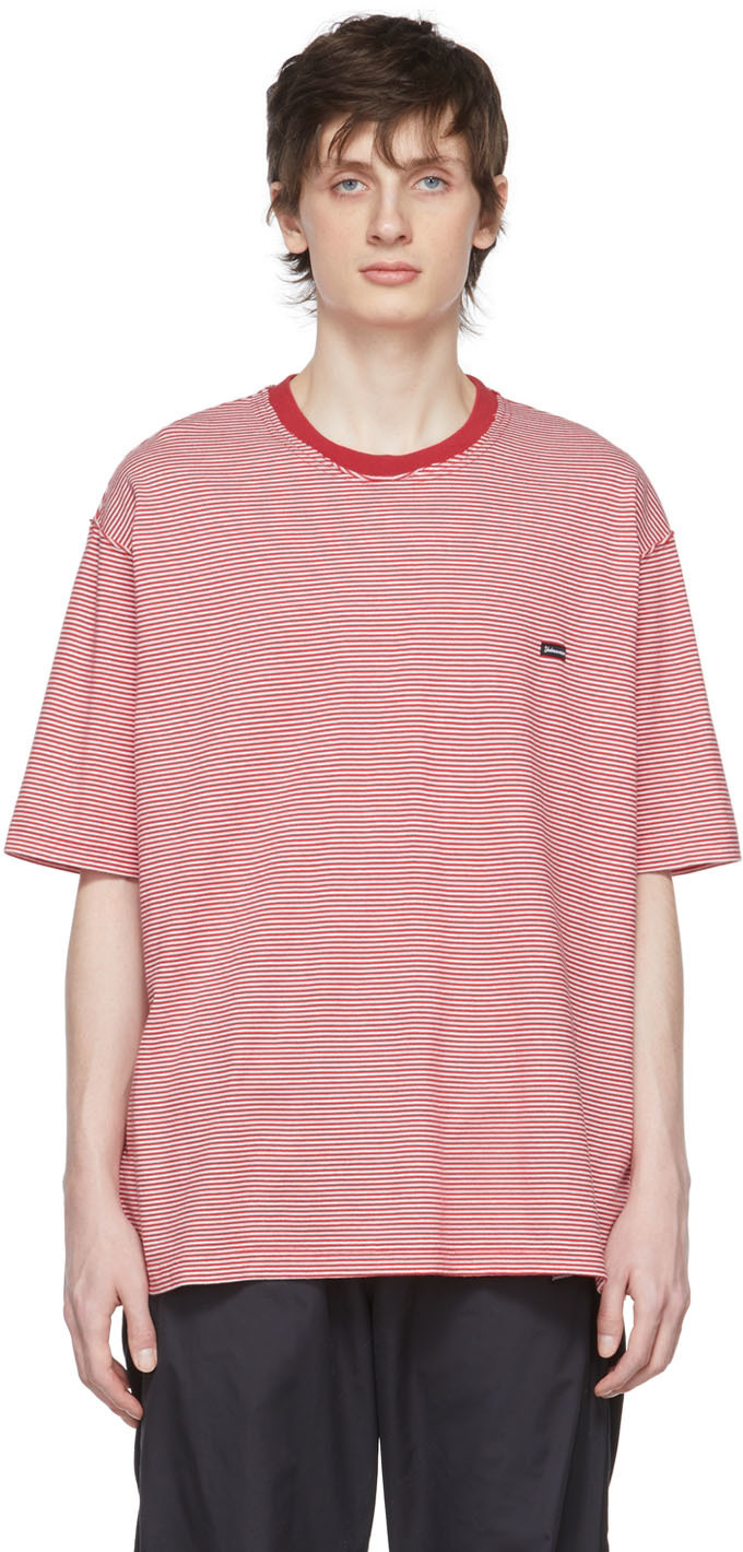 Undercoverism Red & White Cotton T-Shirt Undercoverism