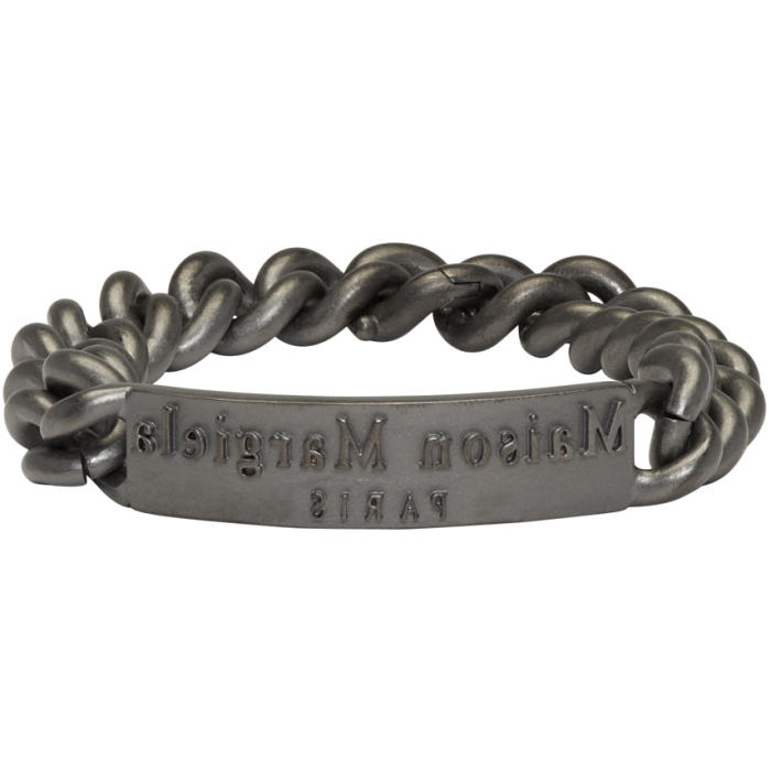 gunmetal id bracelet