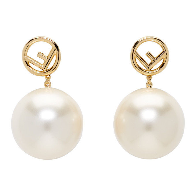 fendi pearl earrings
