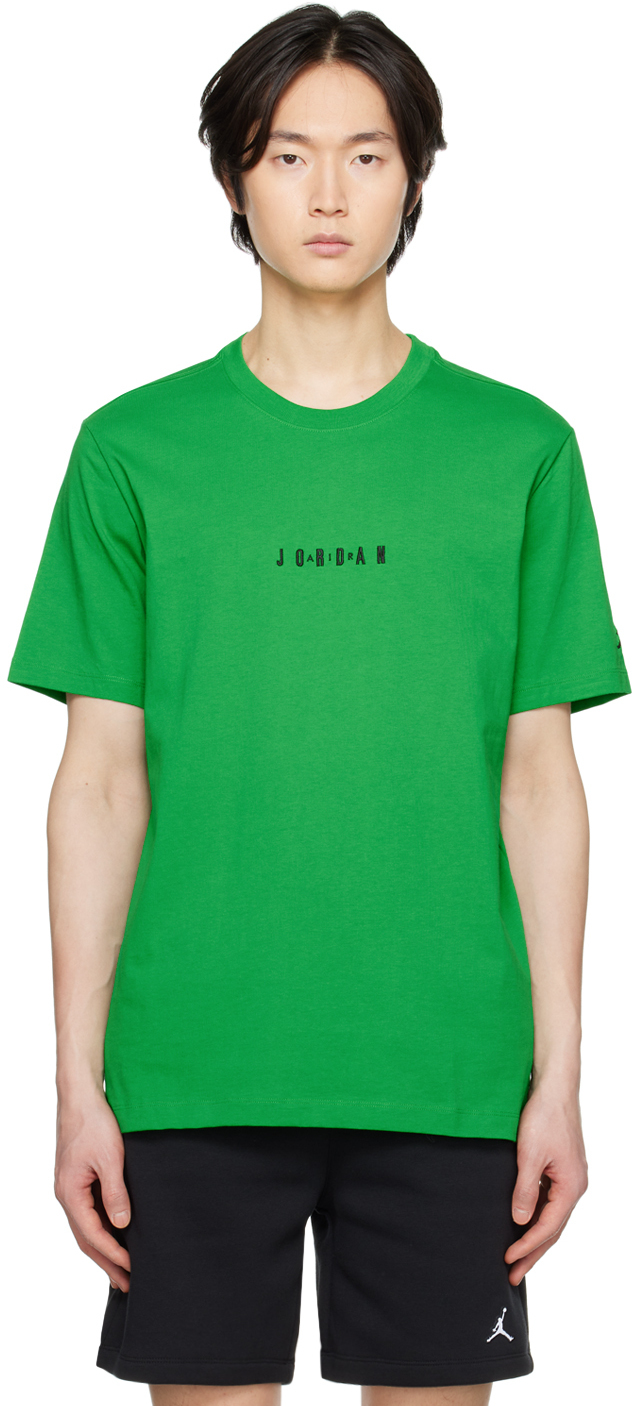 Nike Jordan Green Embroidered TShirt Nike Jordan Brand