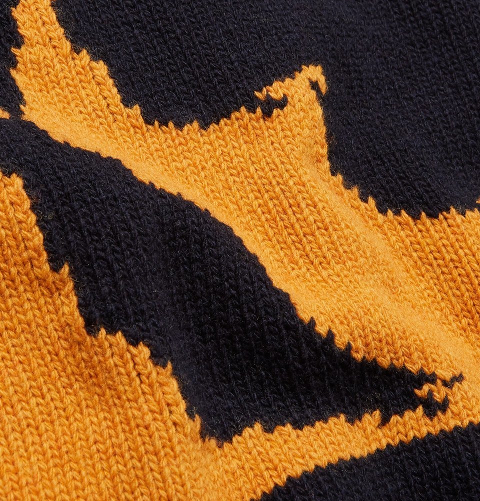 Oliver Spencer - Talbot Mountain-Intarsia Wool Rollneck Sweater - Men - Navy