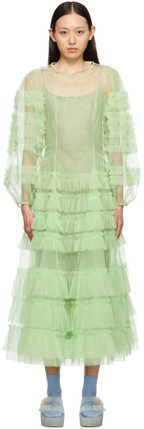 molly goddard green dress