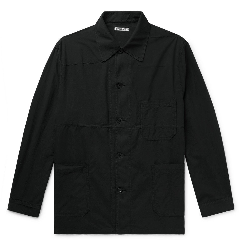 Our Legacy - Oversized Cotton-Voile Chore Jacket - Black Our Legacy