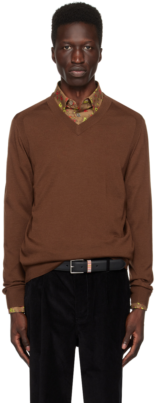 Photo: Paul Smith Brown V-Neck Sweater