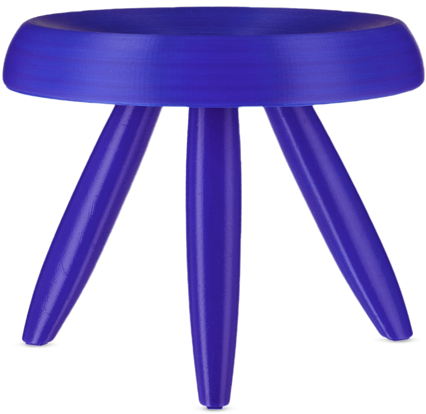 temporary.company SSENSE Exclusive Blue CP 1 Stool TEMPORARY.COMPANY