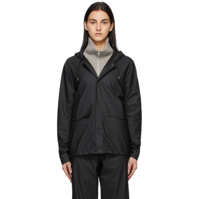 rains short hooded jacket