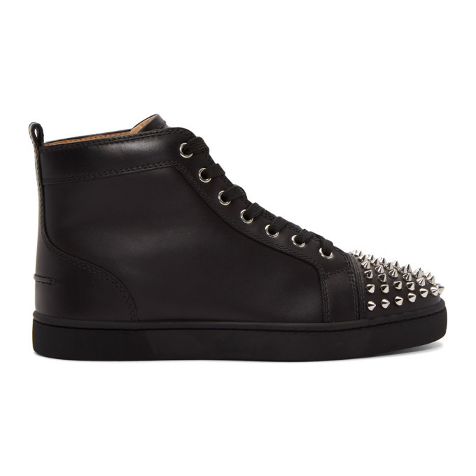 Christian Louboutin Black Lou Spikes High-Top Sneakers Christian Louboutin