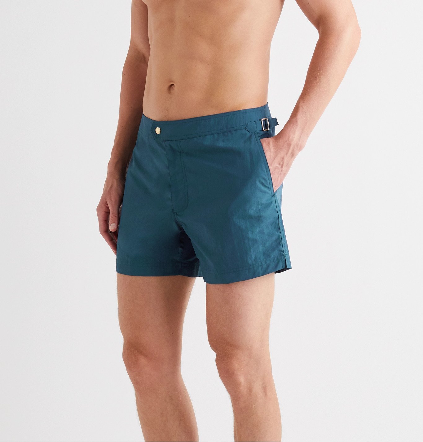 TOM FORD - Slim-Fit Mid-Length Swim Shorts - Blue TOM FORD