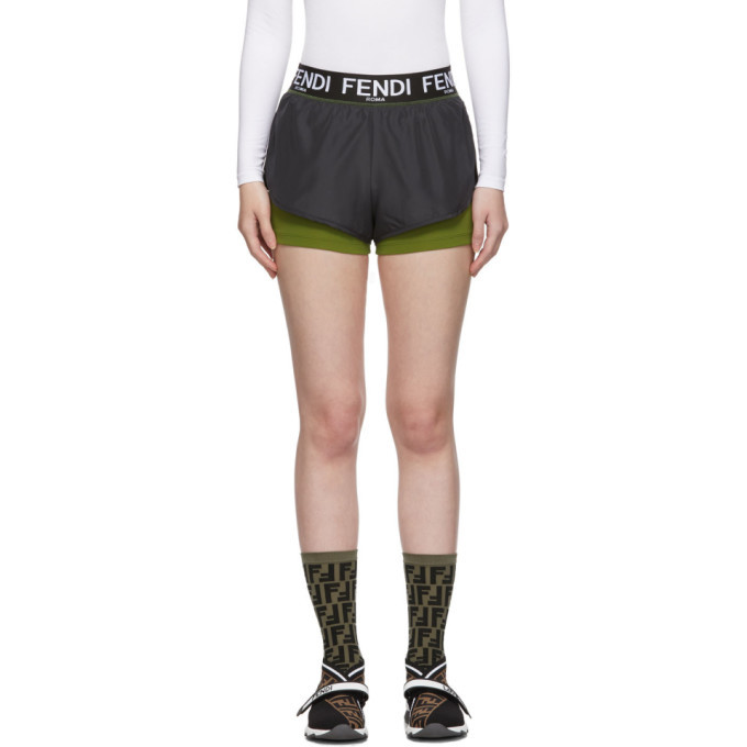 grey fendi shorts