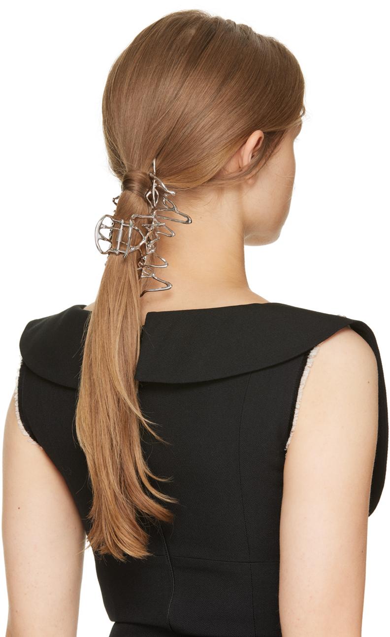 YVMIN Silver Liquified Metal Hair Clip YVMIN