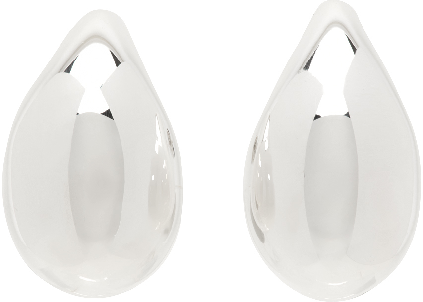 Photo: Bottega Veneta Silver Small Drop Earrings