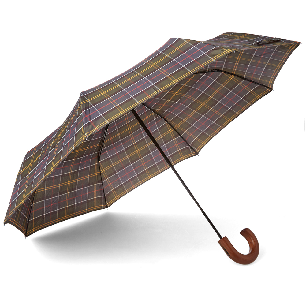 Barbour Tartan Telescopic Umbrella