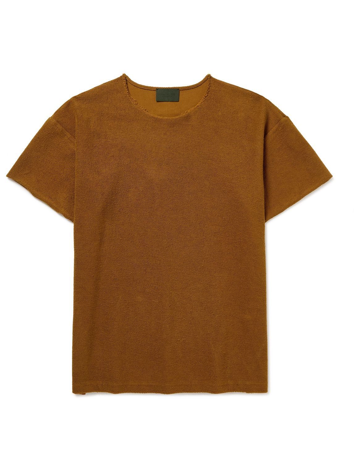 Fear of God - Distressed Cotton-Terry T-Shirt - Brown Fear Of God