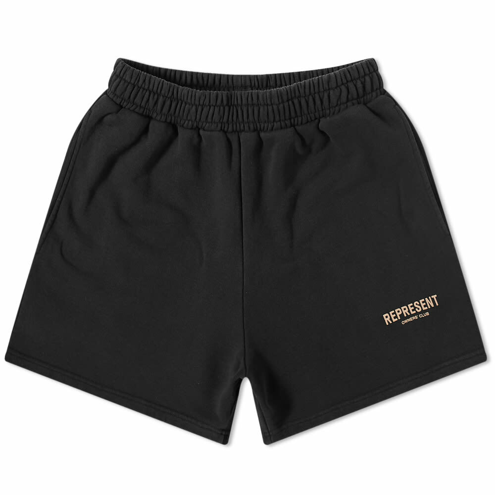 Represent Owners Club Jersey Shorts in Off Black Represent