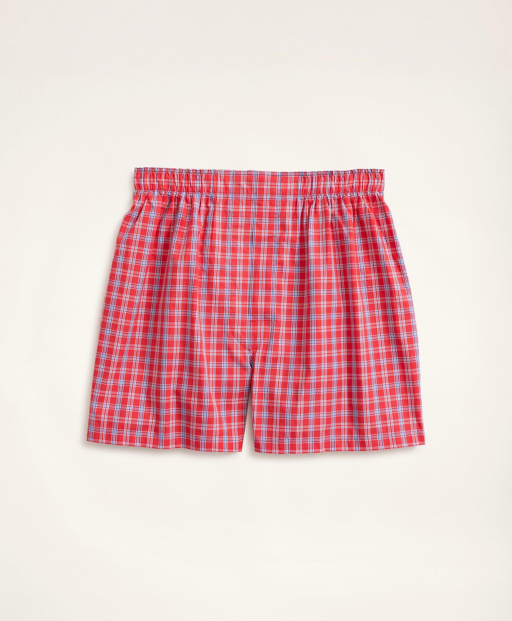 Brooks Brothers Men's Check Boxers | Red