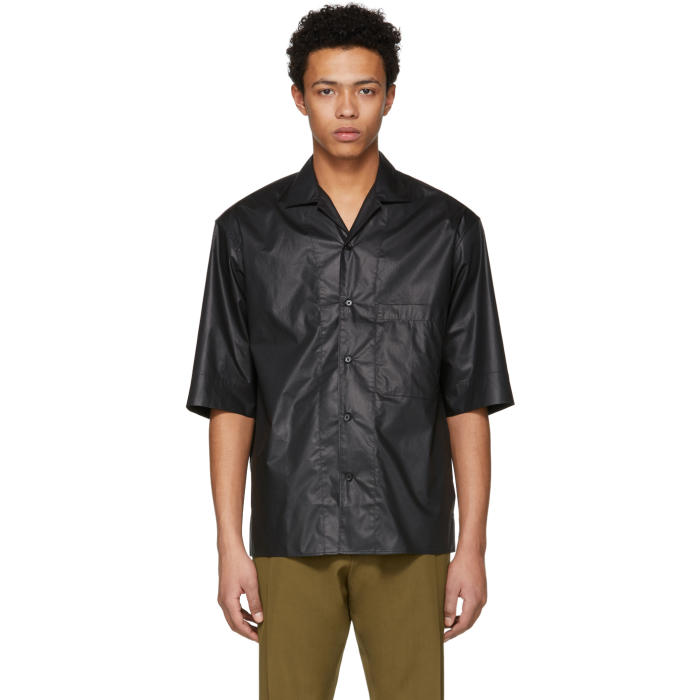 Lemaire Black One-Pocket Button-Up Shirt Lemaire