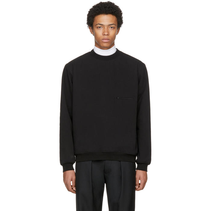 black ribbed sweatshirt